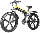 CHHD Elektrofahrrad 48V 1000W Elektrofahrrad Elektro-Mountainbike 26-Zoll-Fat-Reifen-E-Bike 21 Geschwindigkeiten Beach Cruiser Herren Sport Mountainbike Lithium-Batterie Hydraulische S