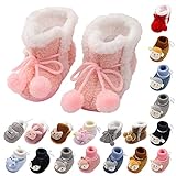 Neugeborene Schneestiefel Baby Wärme Gefütterte Winterstiefel 0-15 Monate Säuglingsstiefel Mädchen Kleinkind Schuhe Kinder Jungen Winterschuhe Baby rutschfest Stiefel Weichsohlen Schlup