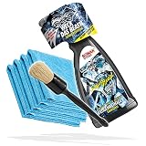 detailmate SONAX FelgenBeast Winter Sonderedition 1L Set Premium: Säurefreier Felgenreiniger mit Wirkindikator zur schonenden Felgenreinigung + ValetPRO Reinigungspinsel + 4 Mikrofasertücher 320 GSM