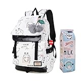 Asge Damen Mode Nylon Schultasche Kawaii Druck Rucksack Schulrucksack Mädchen Lässig Wasserdicht Backpack Schule BagTeenager Wasserdicht Daypack