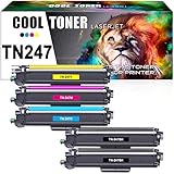 Cool Toner Kompatibel TN247 Tonerkartusche als Ersatz für TN-243CMYK TN243 TN 243 MFC-L3750CDW MFC-L3770CDW DCP-L3550CDW HL-L3230CDW HL-L3210CW MFC-L3710CW (Schwarz,Cyan,Gelb,Magenta, 5er-Pack)