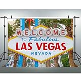 EOA Las Vegas Schild Hintergrund Nevada Casino Gambiling Stadt Wegweiser Fotografie Hintergrund - Ideal für Geburtstag, Studio, Booth, Party, Events, Porträtnutzung, Fotoshooting-R