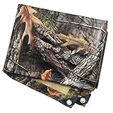 LOOGU Abdeckplane Wald Camo Design (170 g/m²) Gewebeplane mit Ösen reißfest wasserdicht abwaschbar Schutzplane Gartenplane Allzweckplane Schutz Plane Bootsplane Holzplane UV S