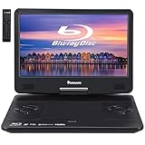 NAVISKAUTO 14' Tragbarer DVD Player Blu-ray 1920 * 1080 Full HD 1080P MP4 Portable Monitor HDMI In/Out für PC/Handy/Beamer/Fernseher/TV Stick Drehbarer Bildschirm Akku. 4000mAh Schw