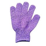 Resist Bath Gloves Foam Wash Exfoliating Gloves Shower Skin Spa Bath 1Pair Bathroom Products Long Dish Washing Gloves (Purple, One Size)