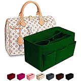 Geldbörse Organizer Filz Tasche Organizer Handtasche Organizer Einsatz Tasche in Tasche Organizer für Tragetasche passend für LV Speedy Neverfull Grün Groß