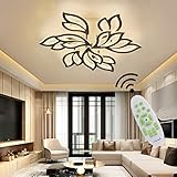 LED Deckenleuchte Dimmbar Wohnzimmer Lampe Blumenform Design Decke Lampe mit Fernbedienung Farbwechsel Esszimmerlampe Deckenlampe Schlafzimmer Deko Hängeleuchte Kinderzimmer Küche Bürolamp