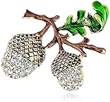 FOPUYTQABG Brosche Brosche Mode Kristallblumenförmige kleine Brosche für Kleid/Handtasche/Jeans Lady Brosche Lady B