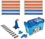 Hot Wheels FLK90 - Track Builder Stunt Builder Super Multi Looping Box, mit ca. 3 m Tracks inkl. Zubehör und 1 Spielzeugauto, Kinder Spielzeug und Geschenkset ab 6 Jahren, Mehrfarbig