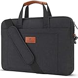 DOMISO 15.6 Zoll Laptop Aktentasche Tasche Hülle Wasserdicht Tragetasche Schultertasche Notebooktasche für 15.6' Lenovo IdeaPad S510 ThinkPad/HP Pavilion 15 Envy 15/Dell XPS 15/Acer,Dunkelg