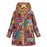 Damen Feecejacke Full Zip Kapuzenpullover Winter mit Kapuze Bunt Muster Lang Einfarbig Fleecejacke Langarm Reißverschluss Hooded Casual Kapuzenpullover Herbst Winter Winterpullover mit T