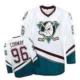 Yajun Charlie Conway #96 Mighty Ducks Film Eishockey Trikots Jersey NHL Herren Sweatshirts Atmungsaktiv T-Shirt Bekleidung,M
