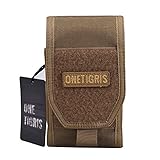 OneTigris Molle Taktische Handytasche Schutztasche für iPhone6/iPhone 6 Plus/iPhone 6s/iPhone 6s Plus, Klettverschluss (Braun)