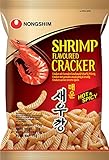 Nong Shim Shrimp Cracker scharf und würzig – Knusprige Krabbencracker mit scharfem Geschmack - koreanische Knabberei für jeden Tag – 1 x 75g