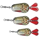 Paradox Fishing Blinker Set (3 Stück) 6g/10g/16g Hechtköder Hecht Blinker Hecht Zander Köder Hecht Köder Barsch Köder Spinner Angelköder Jigspinner Raubfisch Köder Set - Blinker Angeln (Rotauge)