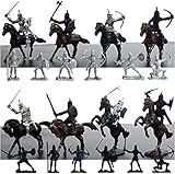 28 PCS Soldaten Spielzeug Figuren Set,Militär Spielzeug Warriors Horses Soldiers Modellfiguren Kreative Geschenke Mittelalterliche Ritter Miniaturen Home Tischdek