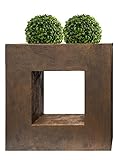 Pflanzwerk® Pflanzkübel Vista Rost Braun 69x68x29cm *Frostbeständiger Blumenkübel* *UV-Schutz* *Qualitätsware*