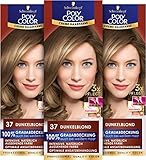 Poly Color Creme Haarfarbe 37 Dunkelblond Stufe 3 (3 x 115 ml) Coloration für intensive, natürlich aussehende Farbergebnisse mit 100 % Grauabdeckung