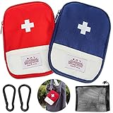 Tasche Erste Hilfe Set Notfalltasche Leere Erste Hilfe Tasche Mini Kompakt First Aid Kit für Medizin Leere Tasche für Notsituationen zu Hause, im Büro, auf Reisen, beim Wandern, Camping (2 Stück)