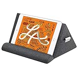 MoKo Tablet Kissenständer, Halter für bis 11' Tablet aus Leinen & Baumwolle, Halterung Kompatibel mit iPad Air 4 10.9'/Air 3,iPad 10.2 2020,iPad Pro 11/10.5/9.7,Mini 5,Galaxy Tab S6/S7, Space G