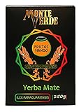 Monte Verde Monte Verde FRUTOS MANGO • Yerba Mate Tee Green, lose Blätter, Natürliches Aroma, luftgetrocknet, Echter Geschmack aus brasilianischen Plantagen, Mango, 350 g