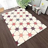 Teppich für Wohnzimmer, Krabbelteppich, geeignet als Schlafzimmer-Teppichs, Heimdekoration, Bunte abstrakte unregelmäßige geometrische Links 200X300CM