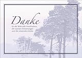 Danke für die liebevolle Anteilnahme. - Trauer Dankeskarte Trauerkarte Danksagung Kondolenzkarte Beileid Grußkarte mit Landschaft • Danksagungskarte Trauerkarte nach Beerdigung, T