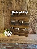 by Unbranded Find your seat rustikales Holz Hochzeitsschild Holzschild Hochzeit Sitzplan Sitz sich selbst Empfang Sitzschild Sitzkarten Bindfaden 856165