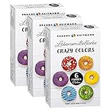 Brauns-Heitmann Crazy Colors Farbpulver: Farbe zum Einfärben von Desserts, Glasuren, Backwaren, Marzipan, Verzierungen und Zuckerüberzügen - Lebensmittelfarbe in 6 Farben zum Backen und Dek
