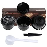 Lictin 3 Pack Dolce Gusto Kaffeekapsel mit konkavem Filters, mehr Schaum, Wiederverwendbare Kaffeekapselfüllung Ersatz Kapsel Kaffeeduck, für Circolo, Genio, Mini Me, Mini, Piccolo, Esp