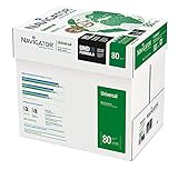 NAVIGATOR A4 UNIVERSAL; Druck- und Kopierpapier; A4; 5x500 Blatt; 80g (frustfreie Schutzverpackung)