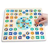 Yifuty Doppelseitiges fliegendes Schach Kinderschach Pädagogisches Spielzeug Schüler Dice Intelligence Spiel Schach Multifunktionale Vorstandsspiel Gameplay Upgrade, Spaß Interak