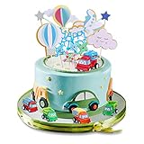 Geburtstag Junge 1-5 Jahre alt Kuchendekoration Spiel Tortendekoration Geburtstag Dekoration Cake Topper Auto Flugzeug Kuchen für Jungeparty Geburtstagsfeier Dekorationen Junge Geburtstagsgeschenk