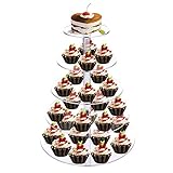 DAWOO Cupcake Ständer Acryl Cupcake Stands Etagere für Hochzeitsfeier Birthday Muffin Donut (4 in 1)