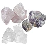 Navaris Wasserkristalle Edelsteine für Wasser - Amethyst Rosenquarz Bergkristall - Wassersteine Kristalle - unbehandelt natürlich - inkl. T