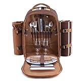 apollo walker Picknickrucksack für 2 Personen Picknick Rucksack Hamper Kühltasche mit Geschirr Set & Deck