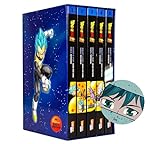 Buchspielbox Dragonball Manga Set: Dragon Ball Super Bände 1-5 im Sammelschuber mit Extra + Manga-Sticker | Mangabox
