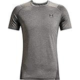 Under Armour Herren Ua Hg Armour Fitted Ss kurzärmliges enganliegendes Funktionsshirt, schnelltrocknendes leichtes T-Shirt, Carbon Heather / Black, M