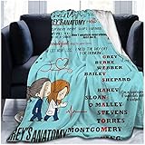 HJXX Grey's Anatomy Briefdecke, Du bist Meine Person, Flanell-Deckenüberwurf, Umarmungsdecke für Erwachsene, Briefdecke an Meine Tochter, Superweiche Fleece-Plüschdecke, Fuzzy w