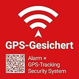 5X GPS-Gesichert/Alarmgesichert Warn-Aufkleber Sticker mit UV-Schutz, GPS-Nachverfolgung, 5x5cm Aussenklebend für elektronische Geräte sowie Motorrad, Baumaschinen, B