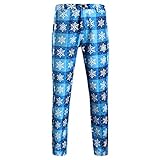 Overdose Damen Lässige Anzughose Mit Weihnachtsdruck Hosen Pants Loose D