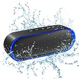 Bluetooth Lautsprecher, Bluetooth 5.0 Lautsprecher 24 Stdn Spielzeit,10W Dual Treiber Tragbarer Lautsprecher, IPX5 Wasserdichter Außen Lautsprecher, Musikbox Eingebautes Mikrofon, TF Karte, O