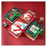 wantanshopping Geschenkboxen Weihnachtsgeschenkbox 4 Packung Geschenkboxen Verpackungsboxen Set Weihnachtsgeschenkboxen for, Geburtstag, Urlaub Geschenkbox