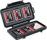 PELI 0945 Widerstandsfähiges Memory Card Speicherkarten Case für Flash Karten, IPX4 Wasserfest, 0,1L Volumen, Hergestellt in den USA, Schw