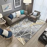 MMHJS Nordic Geometric Home Wohnzimmer Teppich rutschfeste Weiche Schlafzimmer Nachttisch Fußmatten Büro Hotel Bankett Party Tepp
