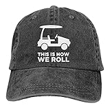 cercehy sonxs This is How We Roll Golf Cart Sports Denim Cap Verstellbare Snapback Casquettes Unisex Uni Baseball Cowboy Hut Schw