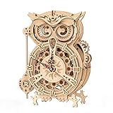 ROKR Owl Clock Modellbausatz | Holz Modellbau | 3D Holzpuzzle Erw