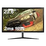 Thinlerain 24 Zoll Gaming Monitor 144HZ 1920 x 1080P HDMI/DisplayPort / 144 Hz und 165 Hz / 2 ms/VESA/USB, schw