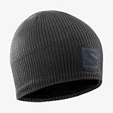 Salomon Unisex Wintermütze, LOGO BEANIE, Schwarz, Einheitsgröße, L36685000