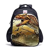 OKJK Schulrucksack Jurassic World Fashion Rucksack Unisex Schultasche lässig Persönlichkeit Erwachsenen Rucksack (41x28x12cm) 3D Gedruckter Rucksack